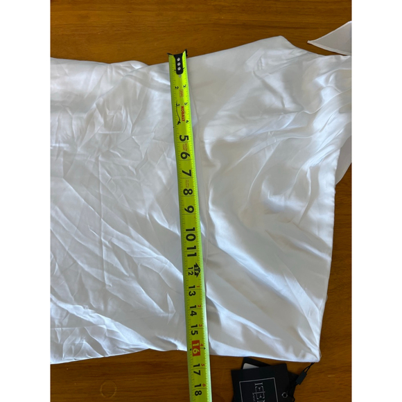 NWT IEENA for Mac Duggal White Satin One Shoulder Dress Size 10 - Picture 11 of 11